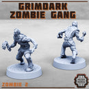 Grimdark Zombie Gang - Print Minis - Terrain Wargaming D&D DnD 28mm 32mm 40mm 54mm - Only-Games