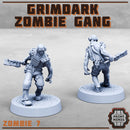 Grimdark Zombie Gang - Print Minis - Terrain Wargaming D&D DnD 28mm 32mm 40mm 54mm - Only-Games