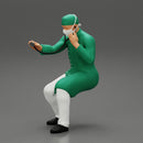 Doctor sitting examining a patient's condition with a stethoscope - Only-Games