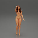 Naked woman standing with her hand indicating - Only-Games