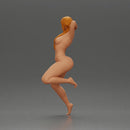 Naked woman pose showcasing confidence and playful charm - Only-Games