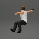 A masked gangster man riding in a car and holding a gun - Only-Games