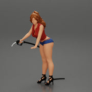 2 Sexy Girl in short putting gas in car at gasoline station - Only-Games