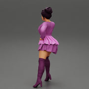 Beautiful Young Attractive Woman Wearing Dress and boot - Only-Games