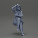 Naked fat girl sitting after a shower - Only-Games