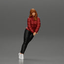 beautiful Asian girl in  jacket leaning with her hands on the car - Only-Games