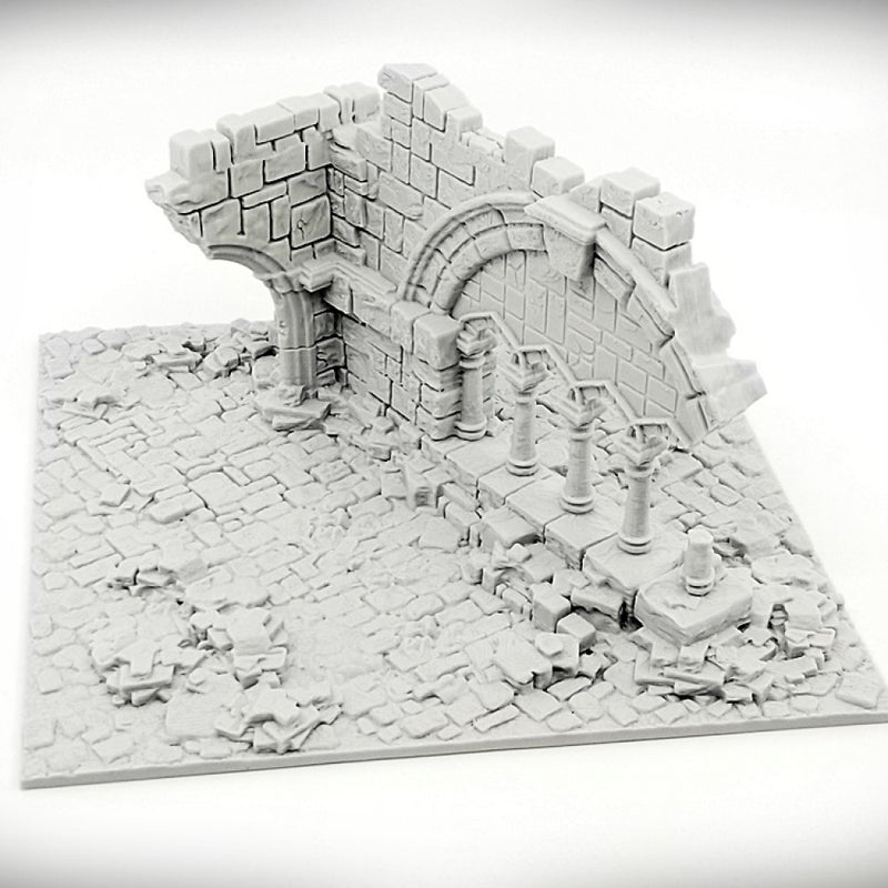 Ruined Temple Wall Tile A - Only-Games