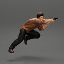 gangster man  shooting a gun from the back of the car - Only-Games