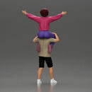 Man in shorts carrying girlfriend on shoulders girl being carried on the man's shoulders - Only-Games