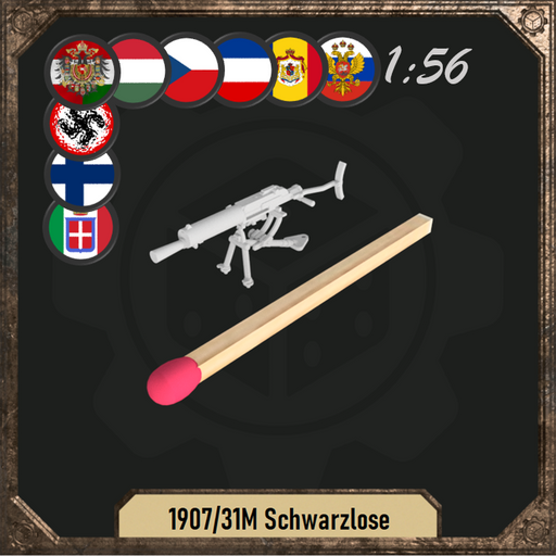 1/56 31M Schwarzlose machine gun with shoulder support - Only-Games