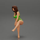 Sexy Girl In a onepiece Bikini Sitting On A Car - Only-Games