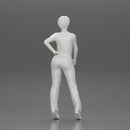 beautiful woman in polo shirt and pants with short hair - Only-Games