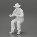 gangster man sitting and playing poker holding cigar - Only-Games