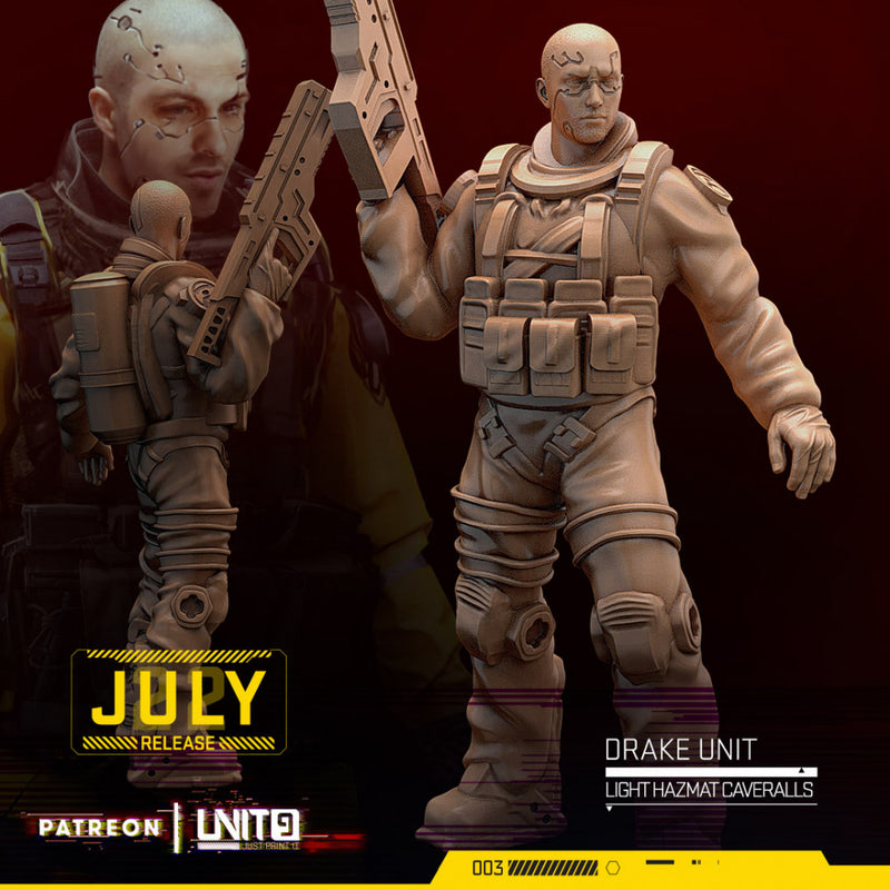 Cyberpunk - DRAKE unit Light Hazmat coveralls - BUNDLE