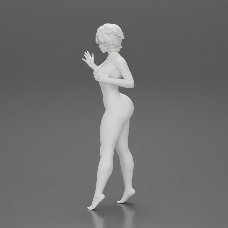 Naked girl in posing in short hair - Only-Games