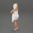 Sexy woman after shower wearing bathrobe holding bath towel - Only-Games