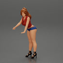 2 Sexy Girl in short putting gas in car at gasoline station - Only-Games