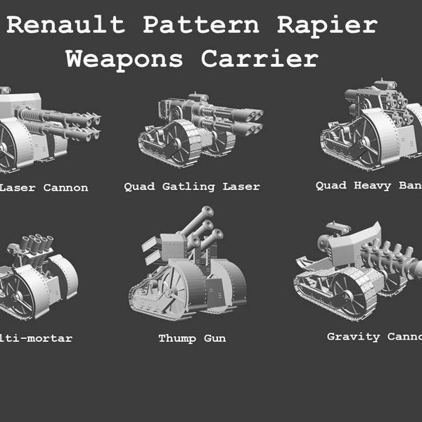 Renault Pattern Rapier Carrier with Trench Crossing Rail - Only-Games