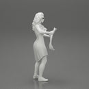 travel woman in dress with sun glasses holding a map and looking to the map - Only-Games