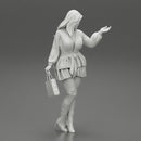 Young woman wearing beautiful Fashion dress and holding handbag - Only-Games