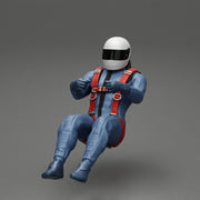 2 Models - Racing Driver Sitting in Touring Car Cockpit with Racing Suit and seat - Only-Games