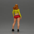 Sexy girl posing in a mini open skirt and shorts - Only-Games