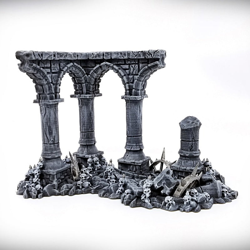 Ruined Columns Grimdark - Quad Column- Ancient Ruins - Only-Games