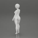 Naked Black girl With Curly Hair Standing - Only-Games
