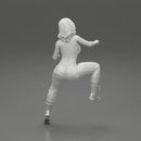 beautiful woman sitting and driving a motorbike - Only-Games