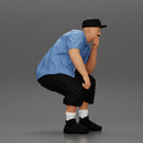 Fat Gangster sitting and thinking - Only-Games