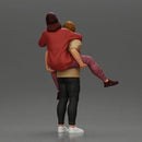 handsome, happy man in a shirt is pulling his girlfriend in hat and open shirt - Only-Games