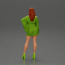 Confident Woman in kimono dress and heels posing - Only-Games