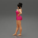 Girl explaining and Wearing Mini Dress - Only-Games