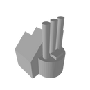 3D Printed Triple Stack Industrial Complex (x10) - Only-Games