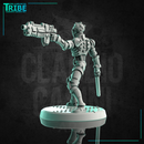 (0217) Male android robot with a laser gun and a plasma sword - Only-Games