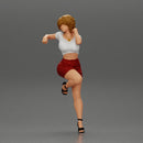 Sexy girl in mini dress and shirt with short hair Leaning Against car - Only-Games