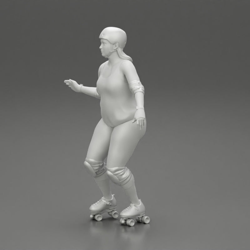 overweight derby girl roller skating - Only-Games