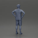 Man standing with his hands on his hips thinking and wondering - Only-Games