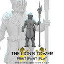 Elite Guards - Set of 10 with halberds (32mm scale) - Only-Games