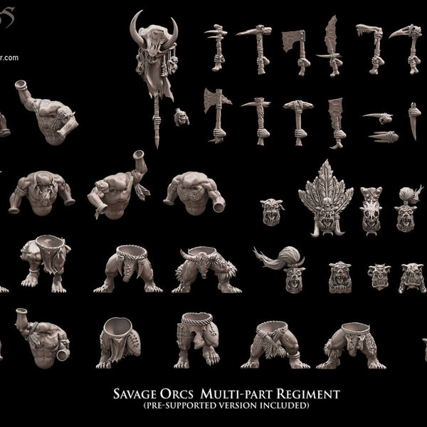 Savage Orcs multi-part regiment