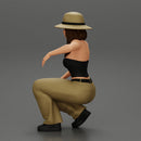 gangster homie lowrider girl in hat sitting beside car - Only-Games