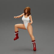 sexy woman in one piece sitting and driving a motorbike - Only-Games