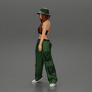 gangster homies lowrider girl posing in hat with pigtail hairstyle - Only-Games