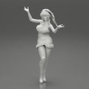 Lovely Santa Girl in Christmas Dress Posing - Only-Games