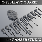 Grimdark T28 Heavy Turret compatible with Imperial and Space Marine vehicles - Only-Games