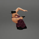 Gangster man in cap shooting gun leaning out the window of the car - Only-Games