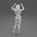 Hot beautiful woman in bikini standing with her arms raised up - Only-Games