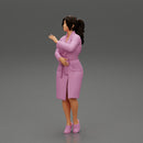 woman in bathrobe standing - Only-Games