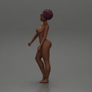Naked Black girl With Curly Hair Standing - Only-Games
