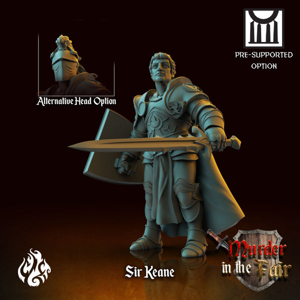 Sir Keane the Knight - 2 Versions: Mounted and on foot - Only-Games